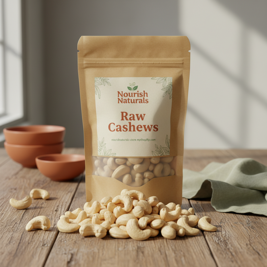 250g pack of Nourish Naturals Premium Raw Cashews